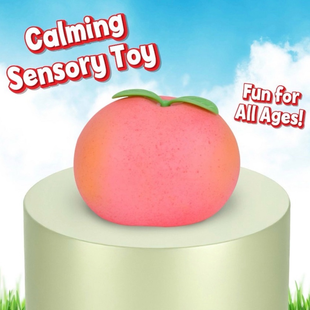 SHIPS TODAY! Peach TikTok Viral Sunny Days Squeezy Squishy Easter Fidget Toy NEW - Picture 4 of 5